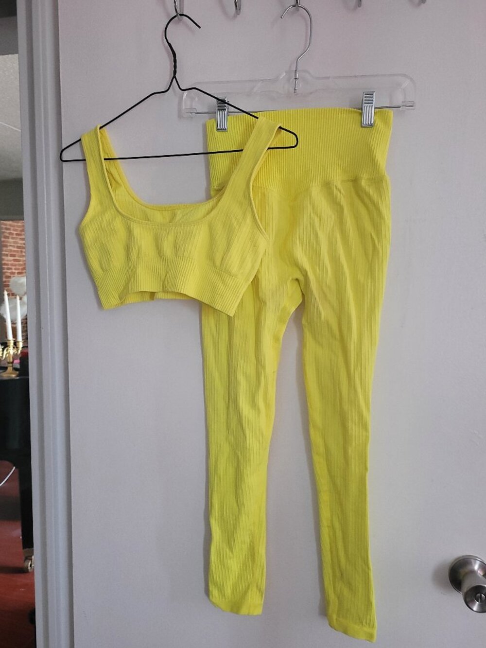 Yellow Tracksuit - tight fit for women (both top and bottom together)
